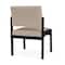 Lesro Lenox Steel Armless Guest Chair, Stone (Beige) Seat, Stone Back, 22.5 W 24.5 L 32 H, No Arms LS1102 - alternate 2